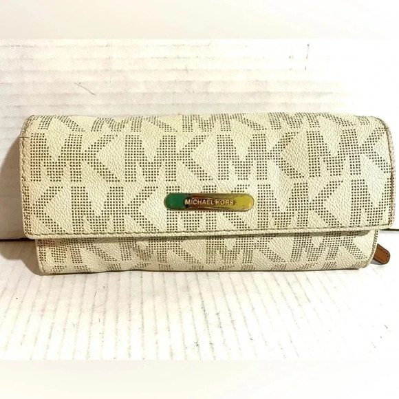 Michael kors MK signature print canvas wallet - Picture 1 of 8